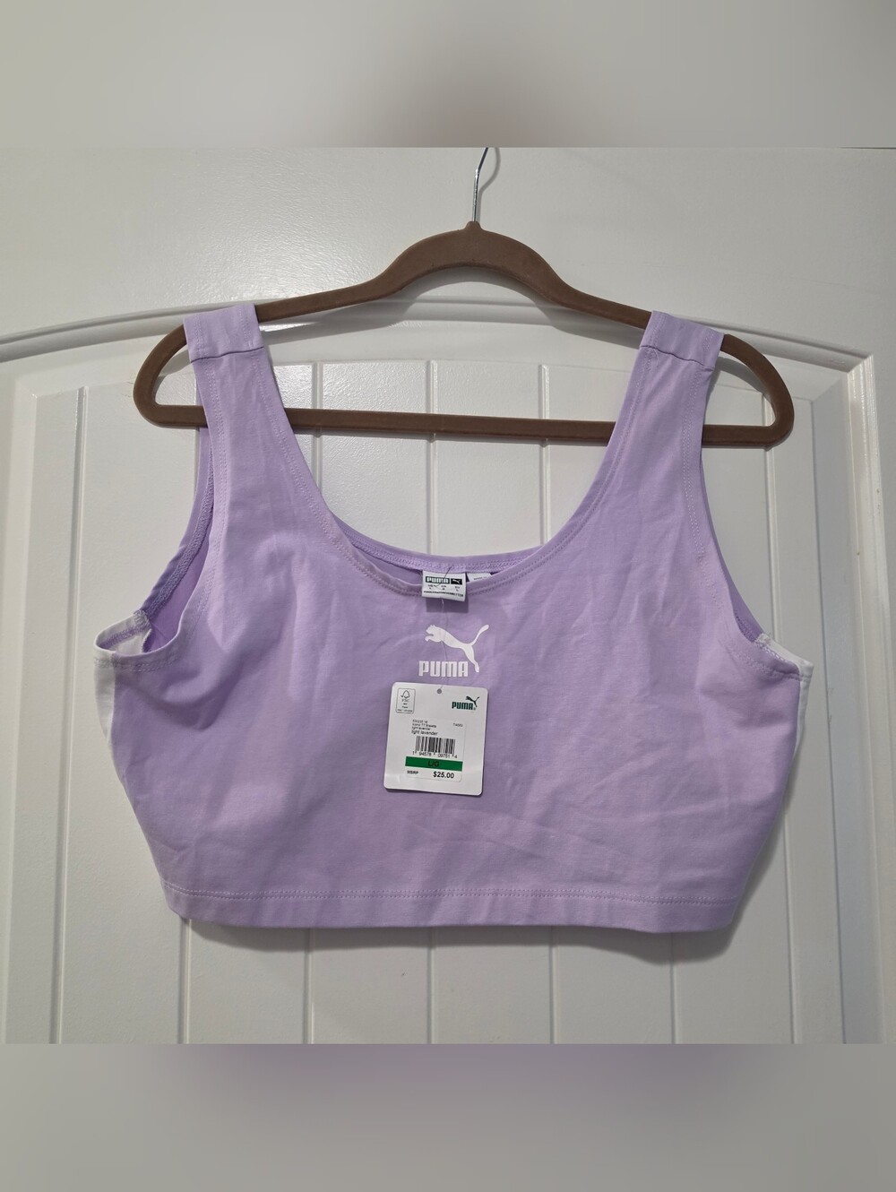 Puma Lavender Scoop-Neck Bralette